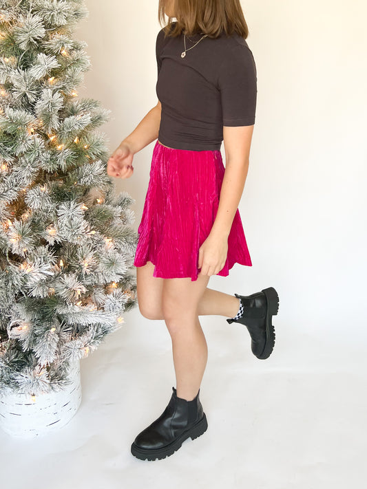 Holiday Magenta Skirt
