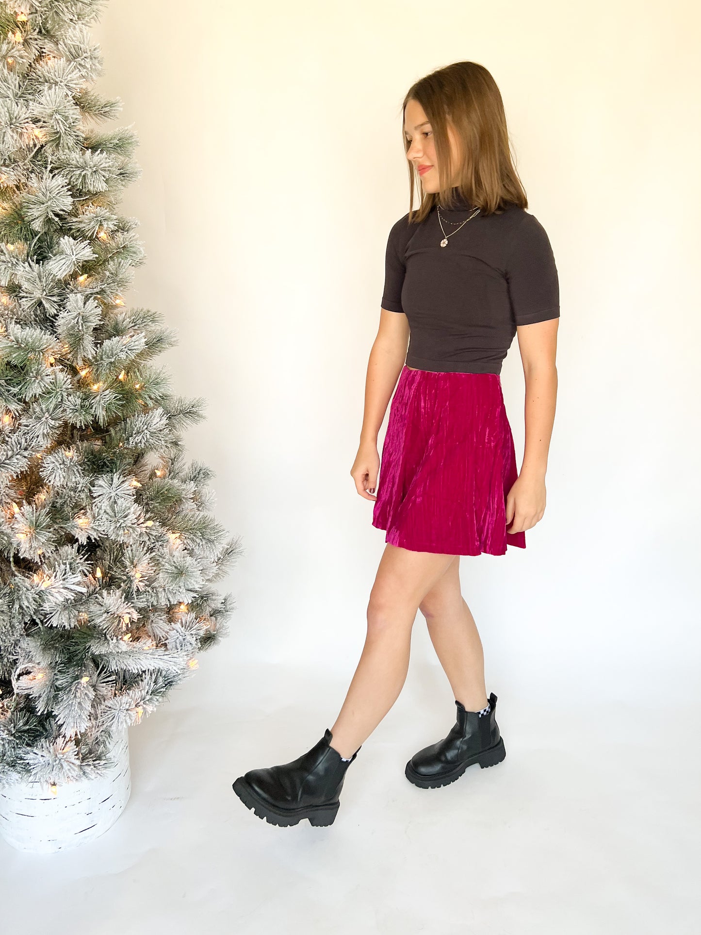 Holiday Magenta Skirt