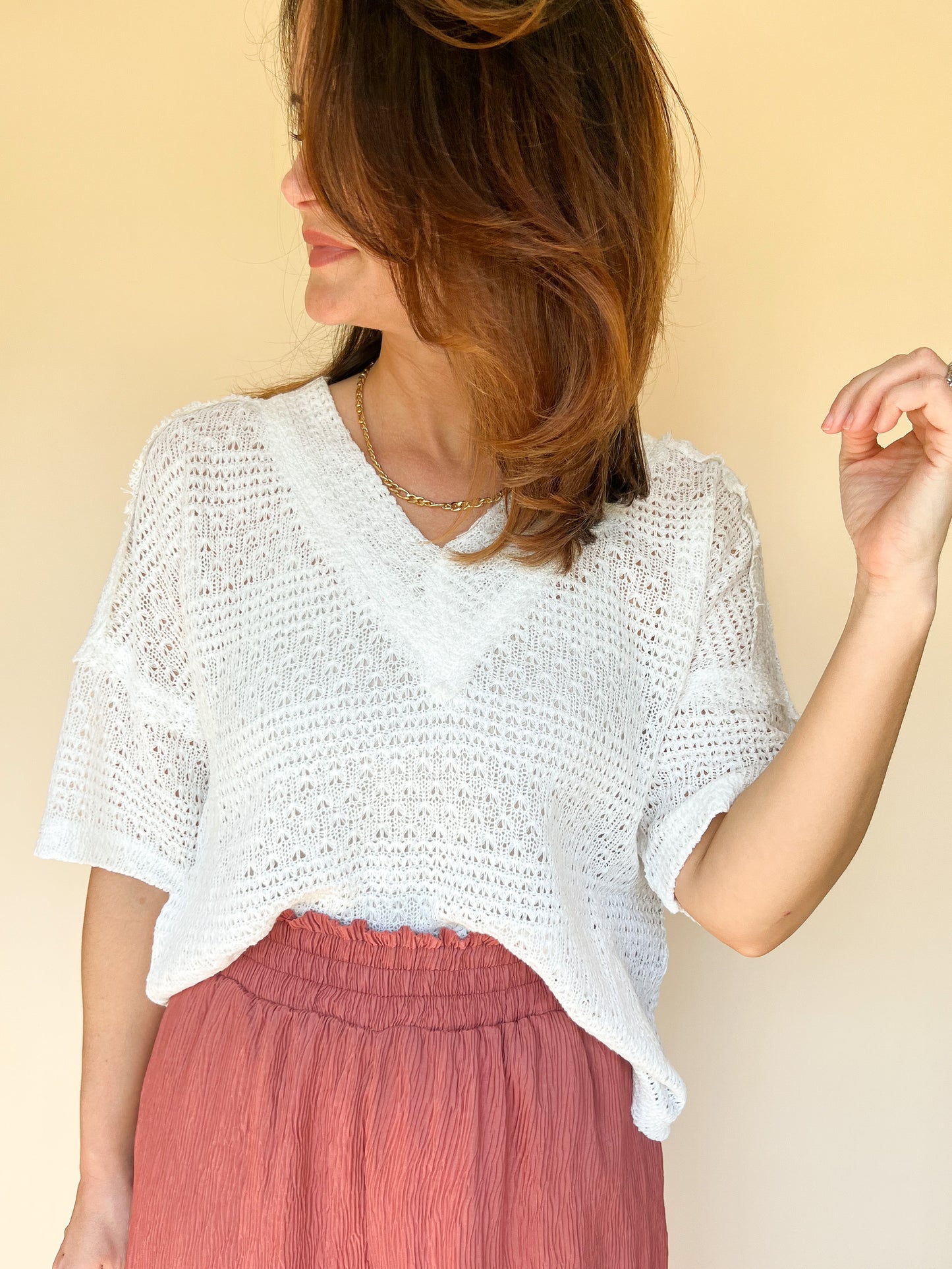 Crochet Slouch Shirt