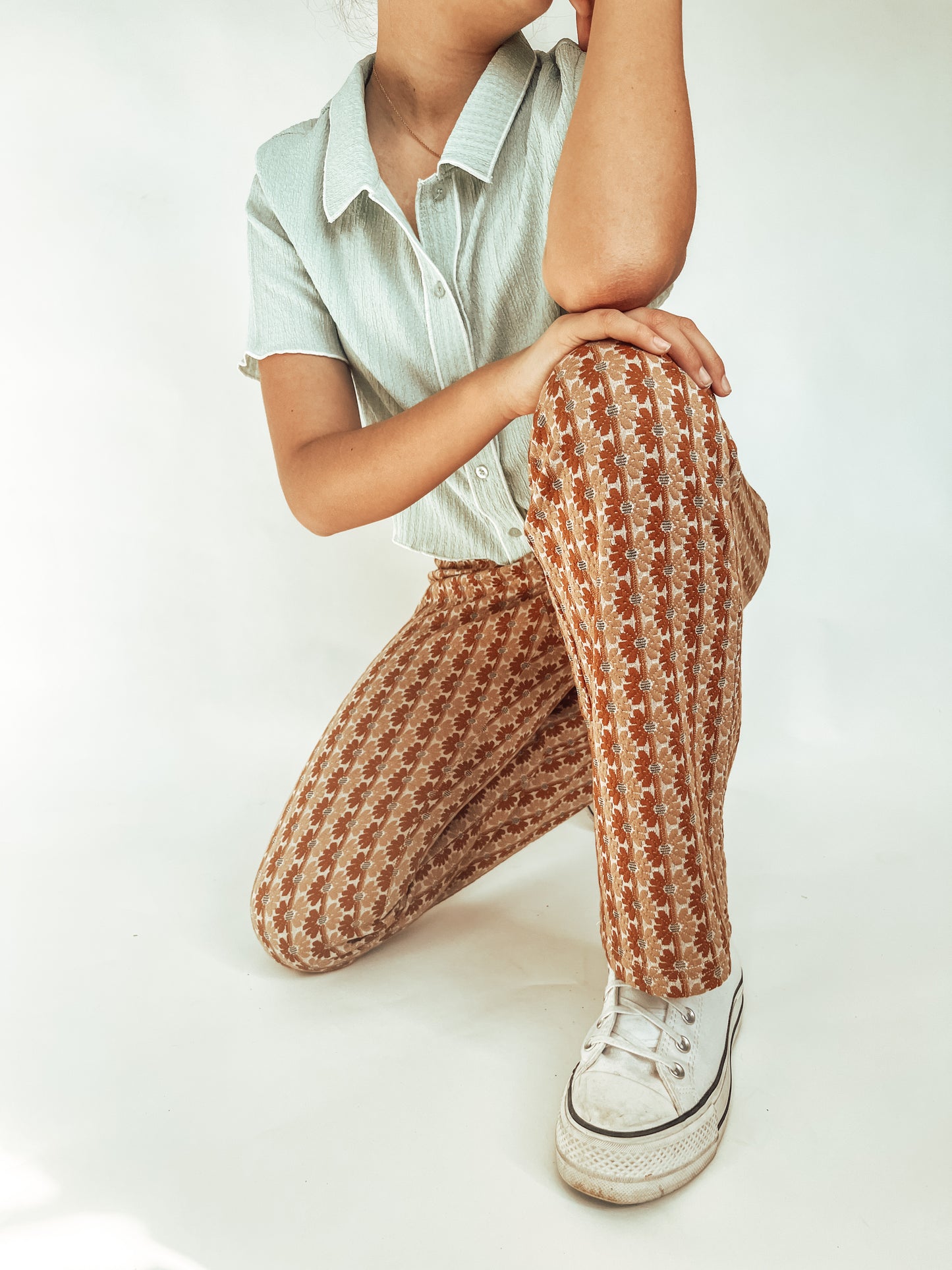 Fall for Daisy Patterned Pants